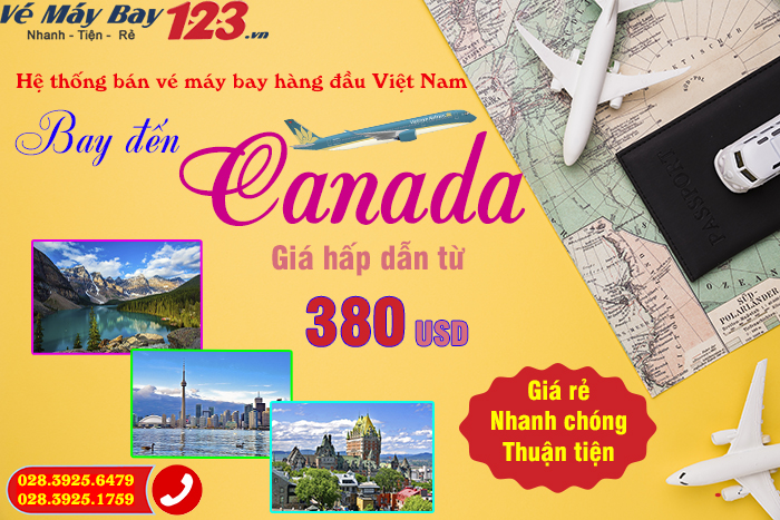 vé máy bay đi Canada Vietnam Airlines
