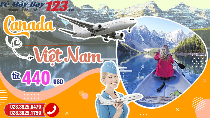 vé máy bay từ Canada đi Việt Nam