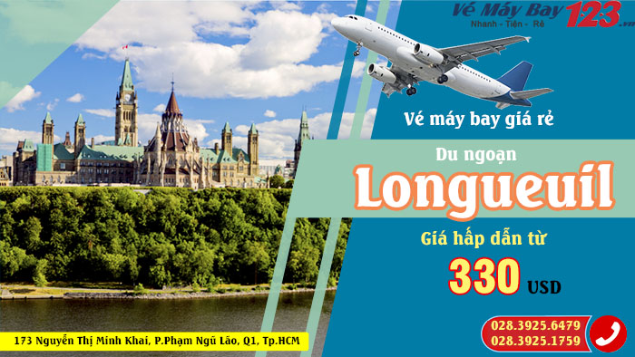 Vé máy bay giá rẻ đi Longueuil – Canada