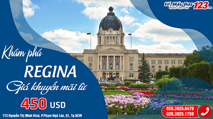 Vé máy bay giá rẻ đi Regina – Canada