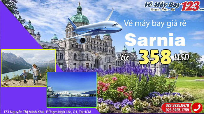 Vé máy bay giá rẻ đi Sarnia – Canada 