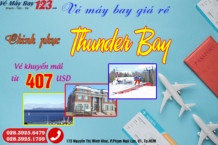 Vé máy bay giá rẻ đi Thunder Bay – Canada