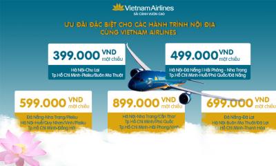 Vé máy bay nội địa Vietnam Airlines chỉ từ 199.000 VNĐ