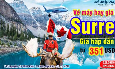 Vé máy bay giá rẻ đến Surrey – Ve may bay sang Canada