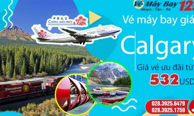 Vé máy bay China Airlines đi Calgary - Vé máy bay đi Canada