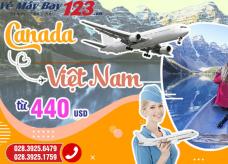 Vé máy bay từ Canada về Việt Nam giá rẻ - Đại lý Vemaybay123.vn